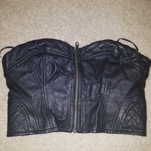 Guess leather tube top